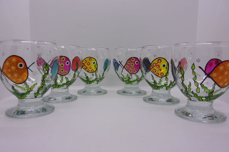 6 Verres à eau, jus de fruits ... 28cl...  20250713 (17)