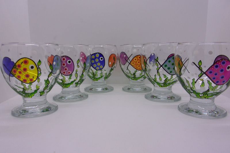 6 Verres à eau, jus de fruits ... 28cl...  20250713 (30)