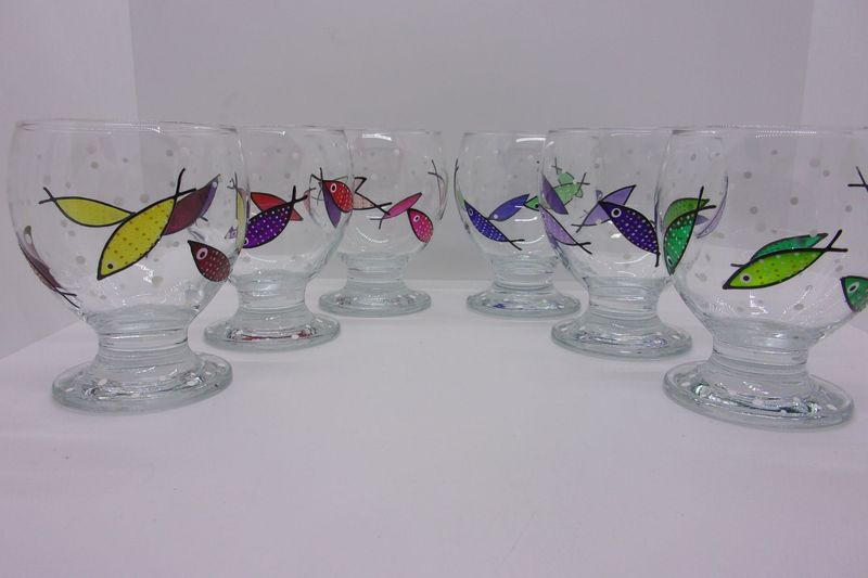 6 Verres à eau, jus de fruits ... 28cl...  20250828 (115)