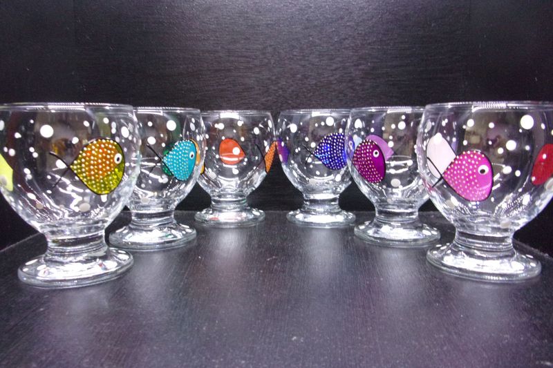 6 Verres à eau, jus de fruits ... 28cl...  20250828 (60)