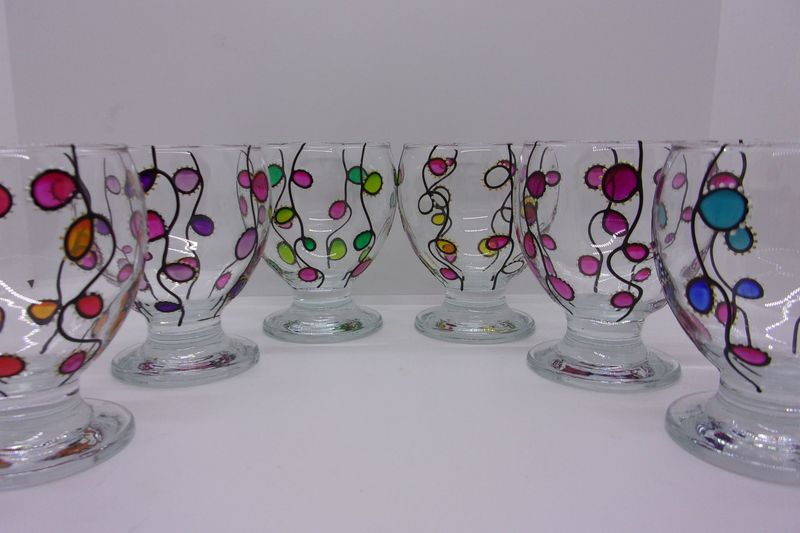 6 Verres à eau, jus de fruits ... 28cl...  20251207 (161)