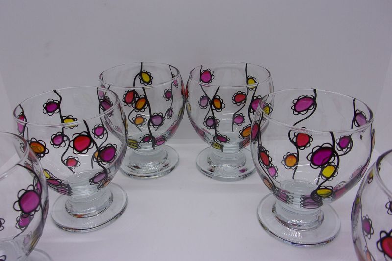 6 Verres à eau, jus de fruits ... 28cl...  20260107 (157)