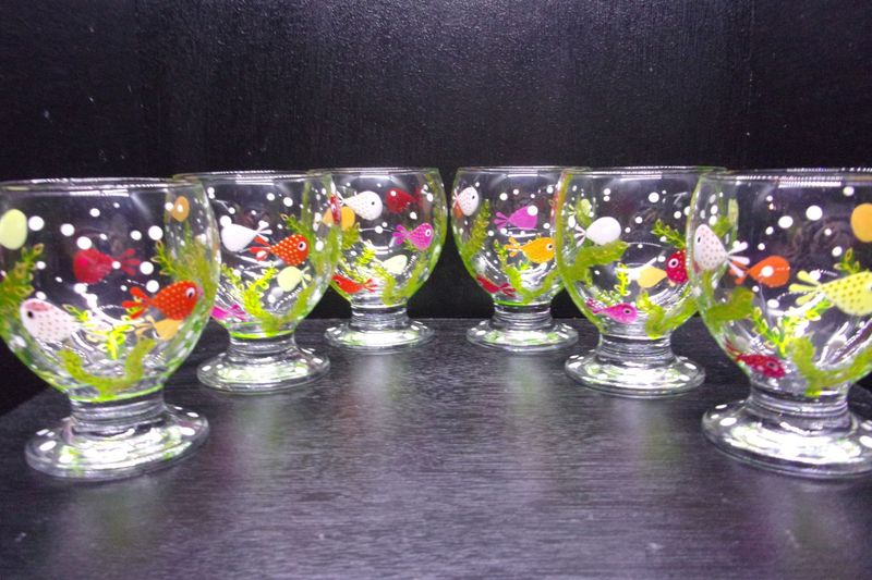 6 Verres à eau, jus de fruits ... 28cl...  20260219 (164)