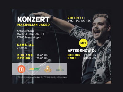 Ticket Konzert - Antonierhaus Memmingen 21.10.23