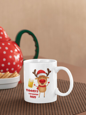Personalised Christmas Coffee Mug 'Daddy's Mug'