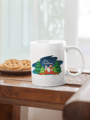 Personalised Christmas Coffee Mug 'Christmas Theme'