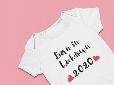 Baby Short Sleeve Bodysuit 'Born in Lockdown 2020'