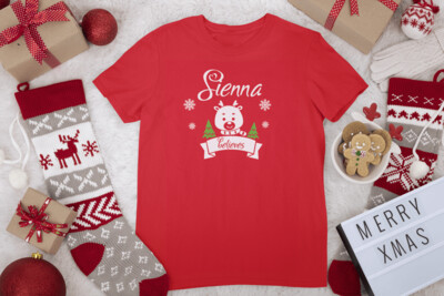 Personalised Christmas T-shirt 'Believe'