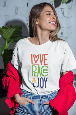 LOVE,PEACE AND JOY T-shirt