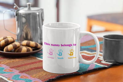 Personalised Coffee Mug 'This Nanny Belongs To'