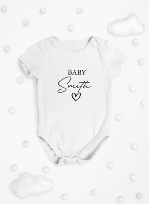 Personalised Baby Short Sleeve Bodysuit