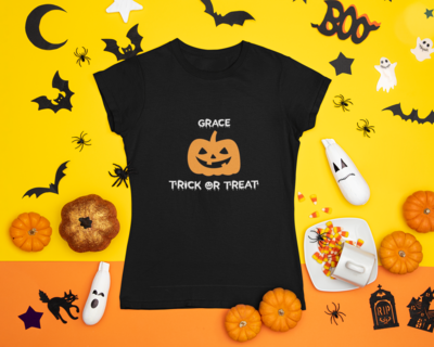 Trick or treat personalised T-shirt
