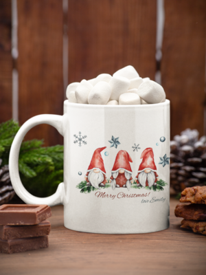 Personalised 3 Gnomes Christmas Mug