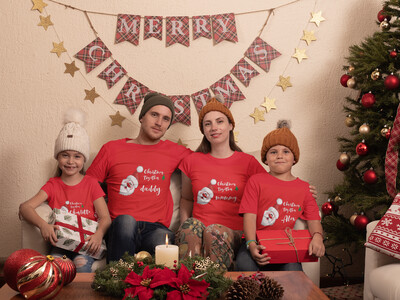 Personalised Christmas Family Matching Tops 'Christmas Together '