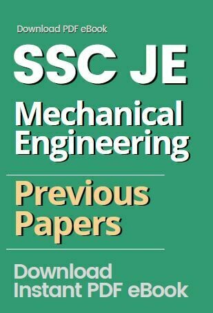 SSC JE Mechanical Previous Year Paper SSC JE Mechanical Previous Year Paper