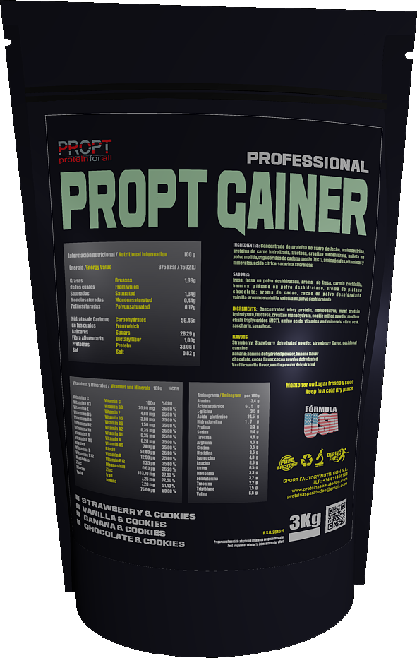 Big Gainer Pro 3 KG |  Alto Contenido en Proteínas y Carbohidratos