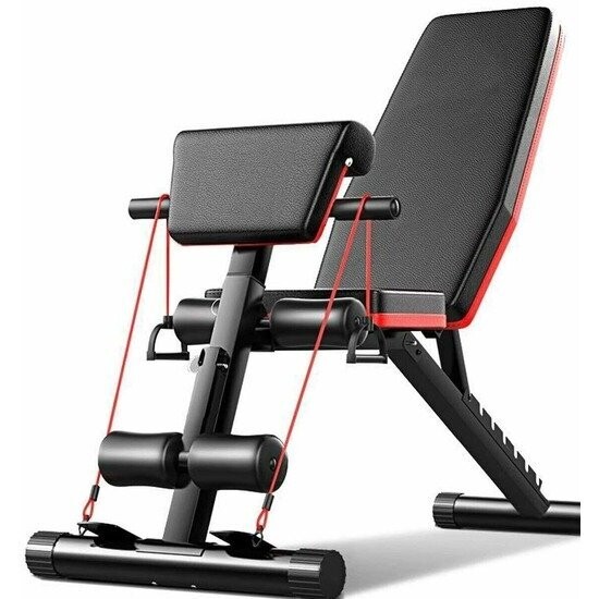 Banco Musculación Multifuncional Fitness 6 Posiciones Carga Máxima 150 kg