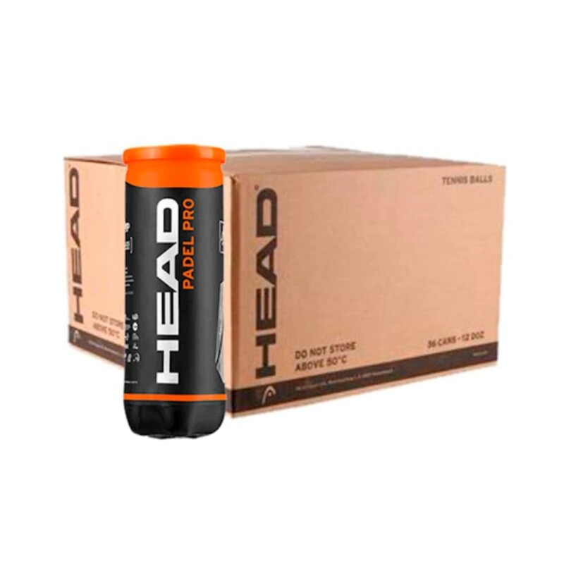Cajon pelotas padel HEAD PADEL PRO. 24 botes de 3 pelotas cada bote