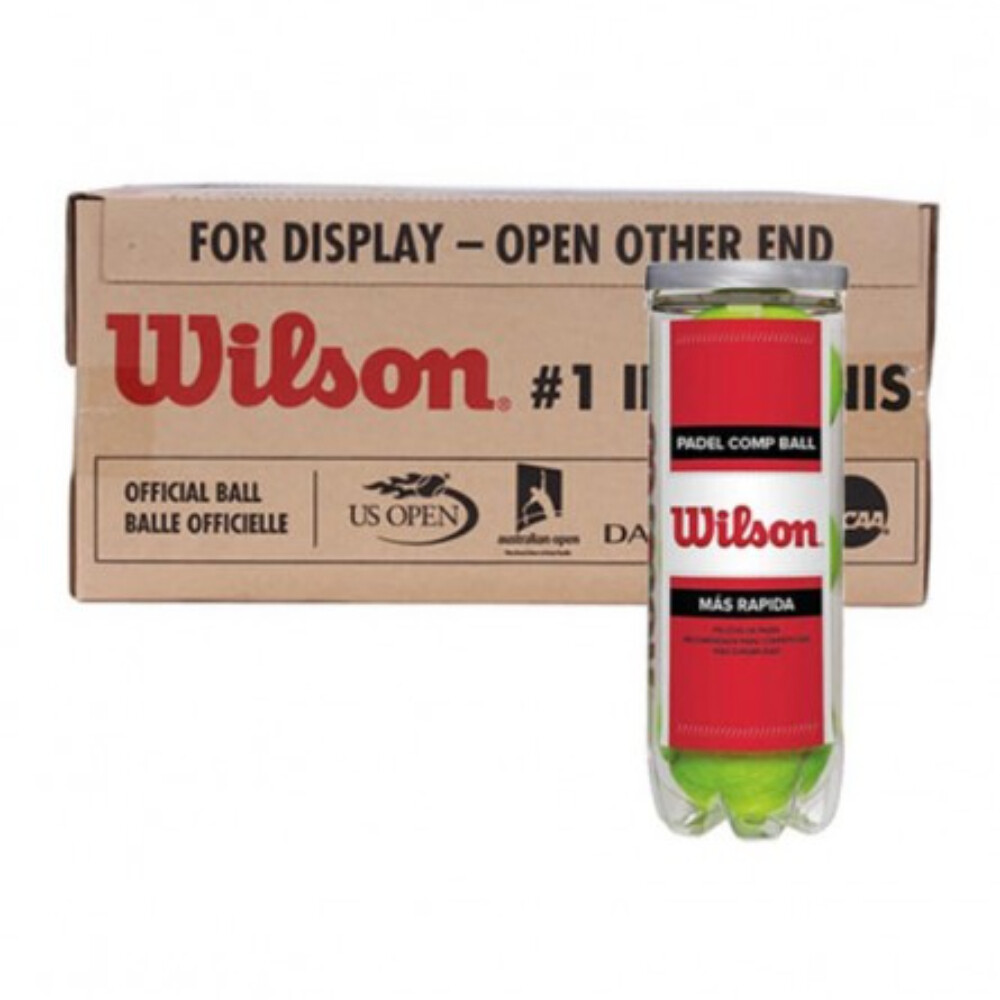 Cajon 24 BOTES WILSON Padel Rush de 3 pelotas cada uno