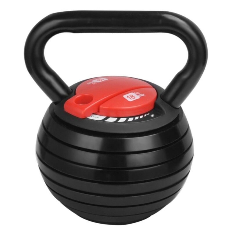 Pesa Rusa Ajustable para gimnasio y fitness, hasta 18 kg. 7 kettlebell en 1.