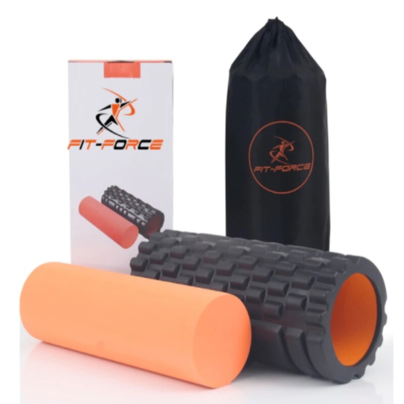 Foam Roller 2 en 1, uno es de EVA y el otro de PVC. Material fitness