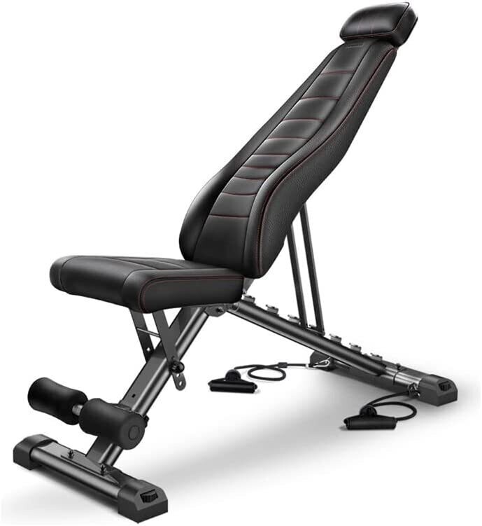 Banco de Musculación Plegable, Ajustable y Multifuncional. Aguanta 300 kg