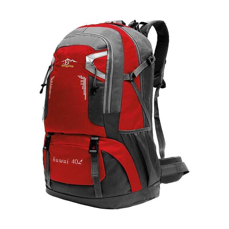 Mochila Roja 40 Litros Impermeable con Cierre Asas y Correas de Seguridad