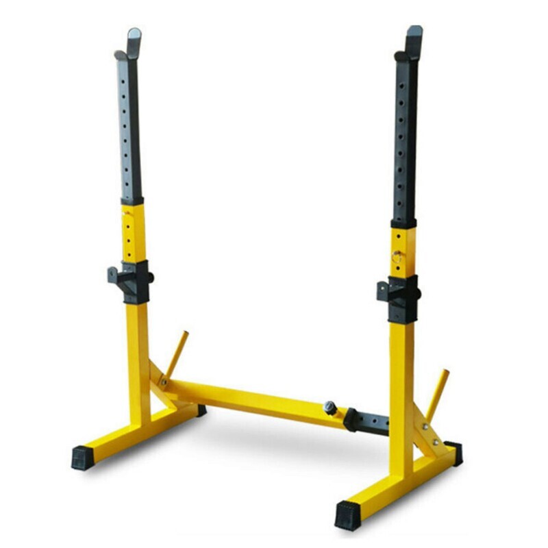 Soporte Rack de Pesas para Musculación Alta Carga Amarillo