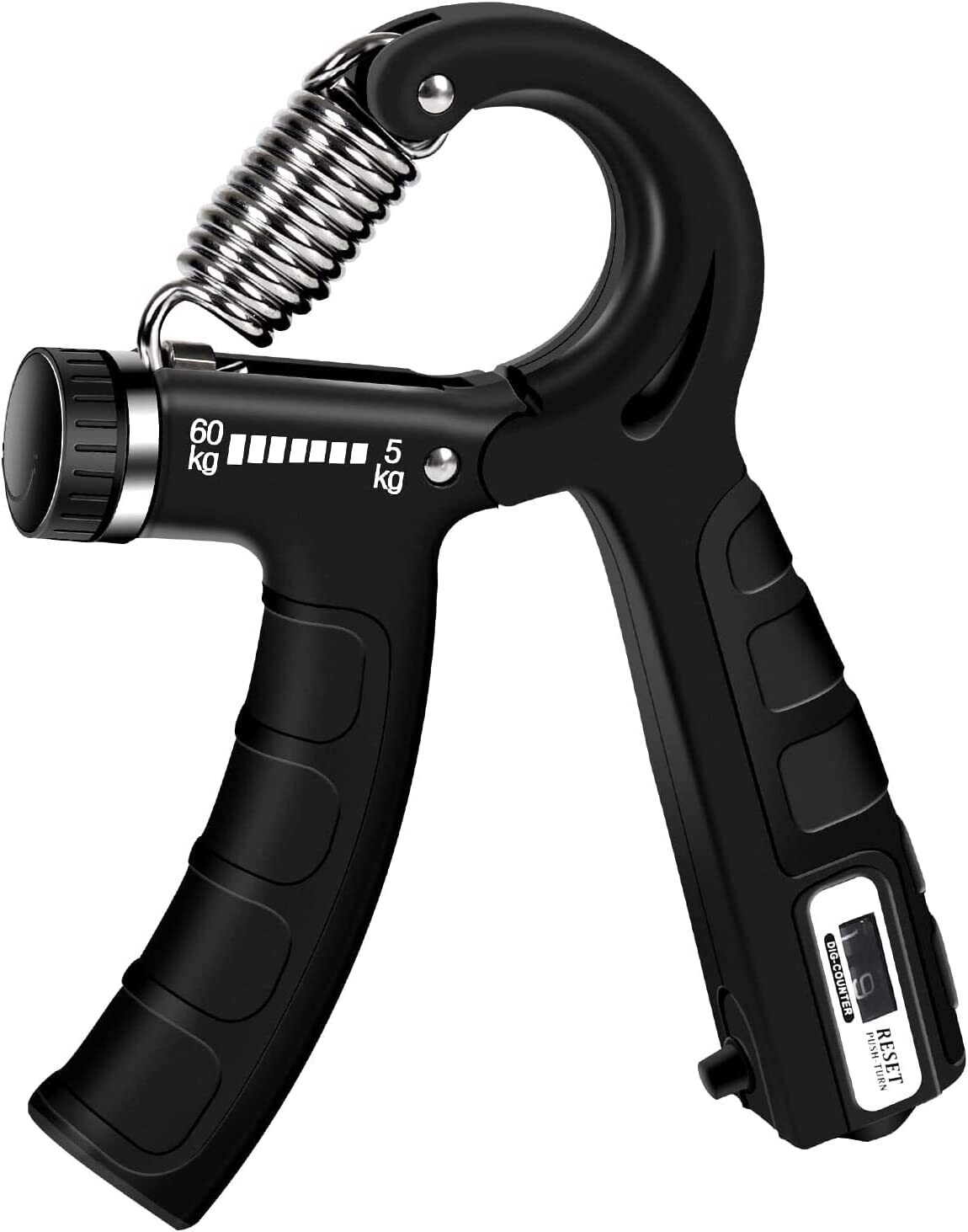 Hand Grip Fortalecedor de Agarre de Mano Ajustable 5-60 kg con contador