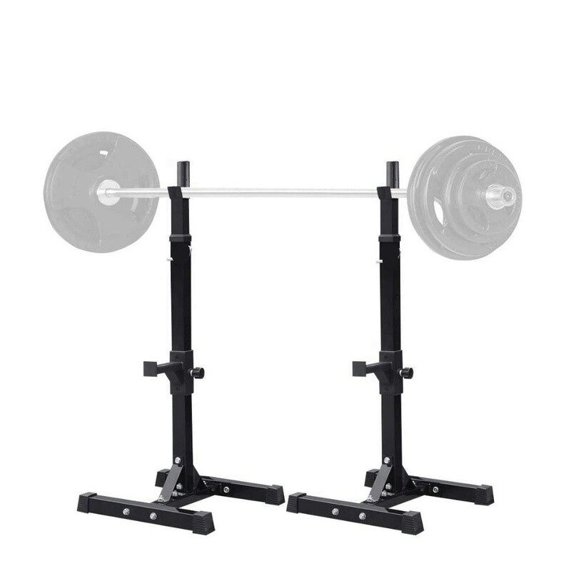 Soporte Rack de Pesas para Musculación Separable Robusto Negro