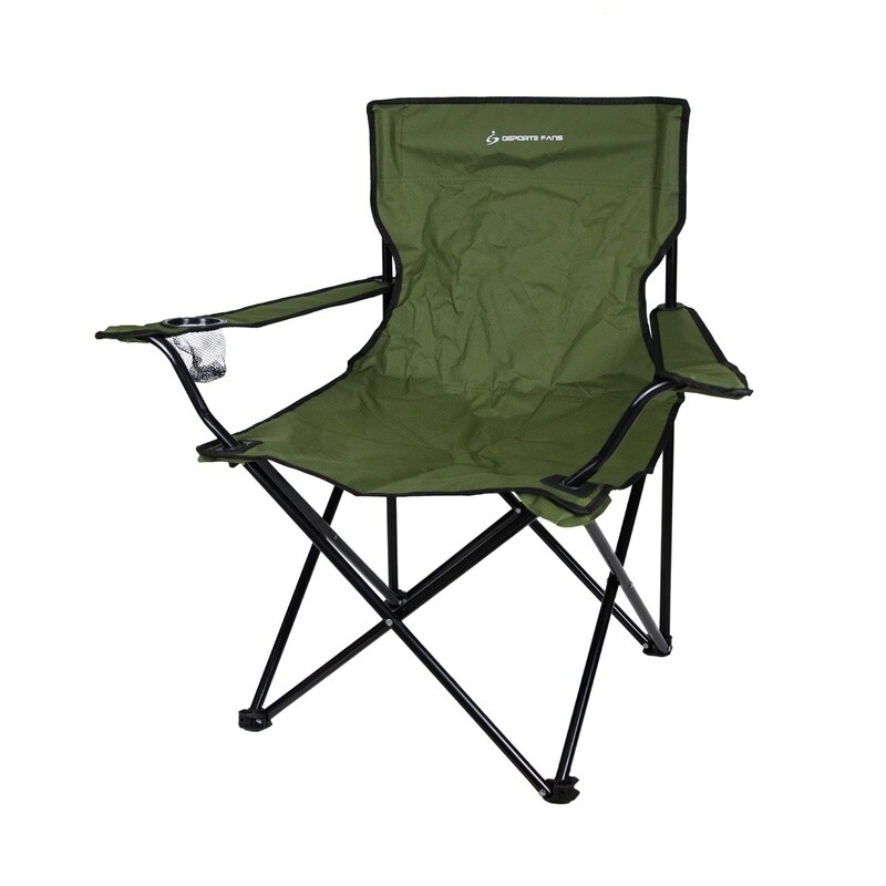 Silla Plegable de Camping Reposabrazos Carga Máxima 120 kg