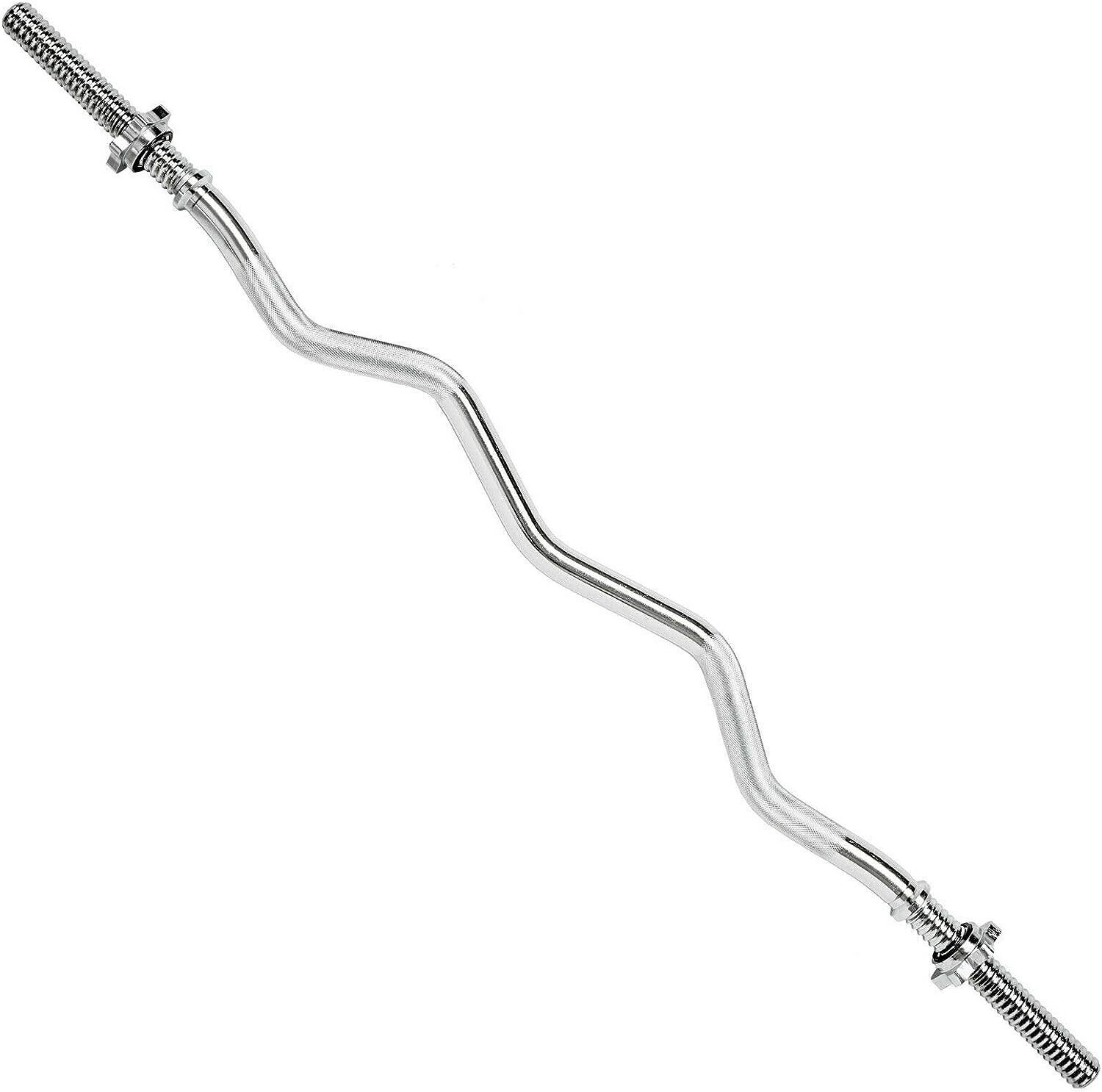 Barra Curl Z 1,20 m Musculación de 28 mm con Carga Máxima 160 kg