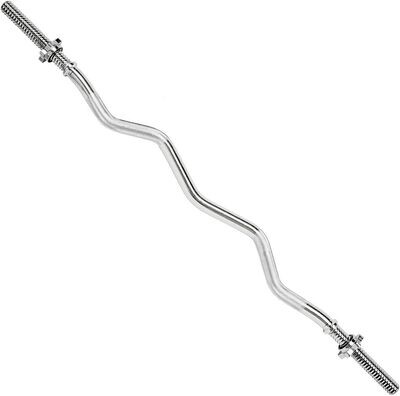 Barra Curl Z 1,20 m Musculación de 28 mm con Carga Máxima 160 kg