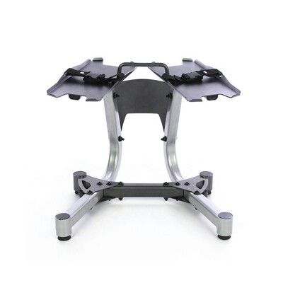 Soporte para Mancuernas Ajustables con Base Estabilizadora Fitness Musculación