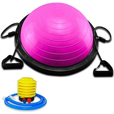 Semiesfera de Equilibrio Stronger Fit 58 cm Rosa con Tensores e Inflador