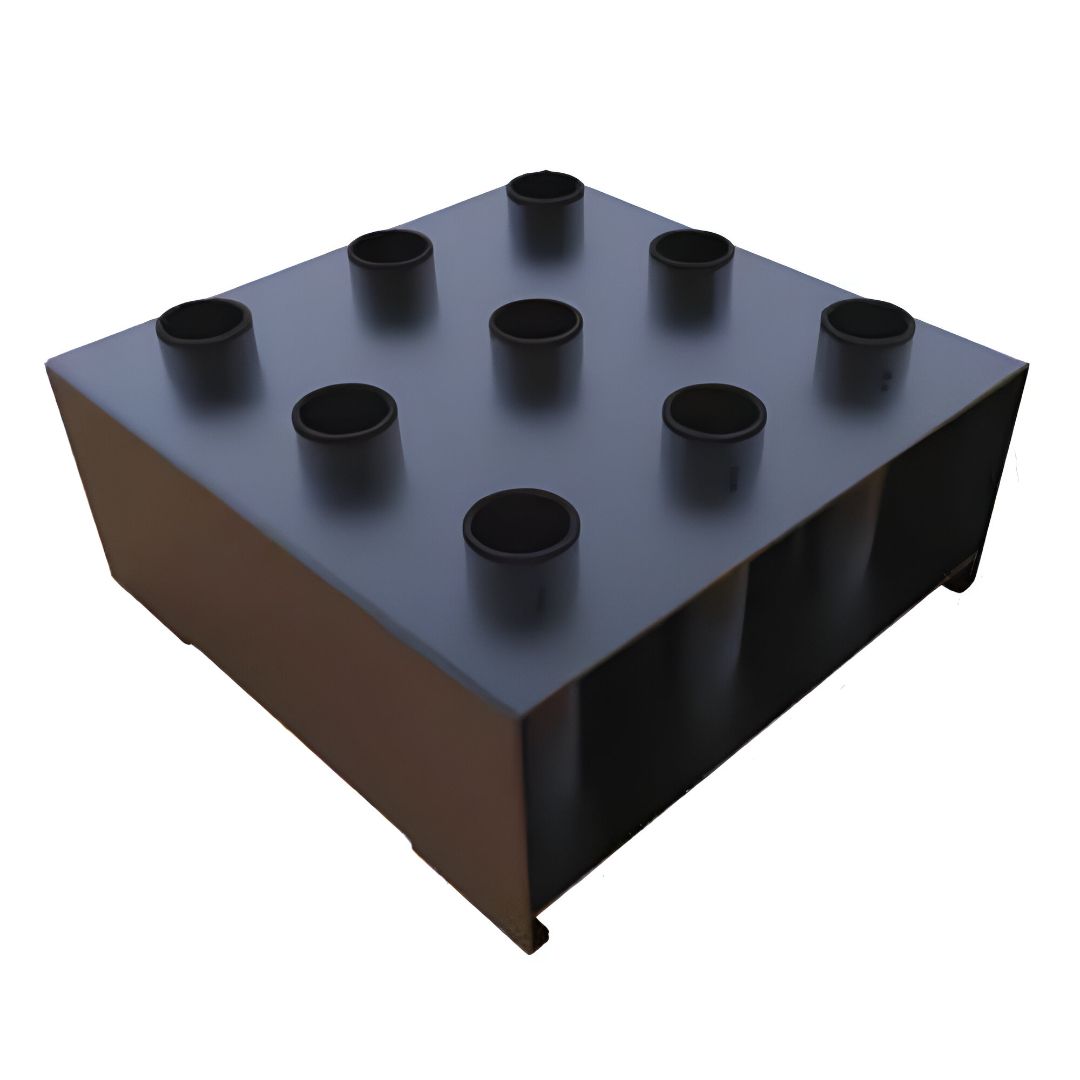 Soporte Estante Vertical 9 Barras Olímpica 50 mm Fitness Negro