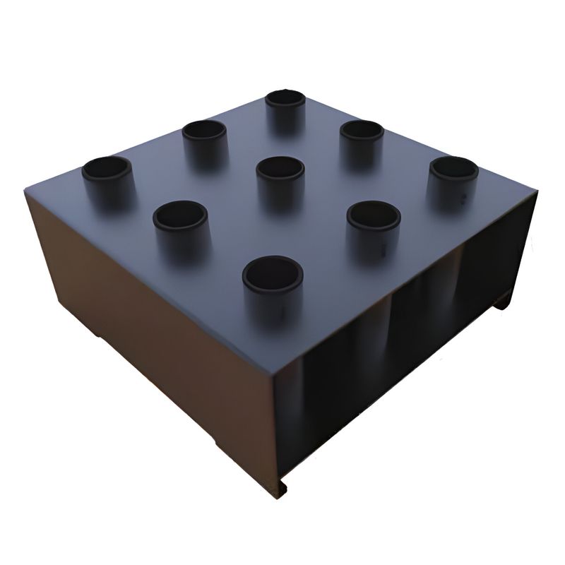 Soporte Estante Vertical 9 Barras Olímpica 50 mm Fitness Negro