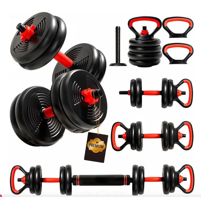 Kit de Entrenamiento Mancuernas Ajustables Kettlebell 20 kg