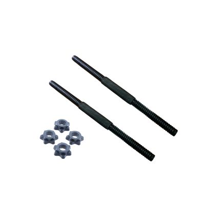 2 Barras de Mancuernas 40 cm con cierres de pesas 25 mm diámetro del agujero Fitness Musculación