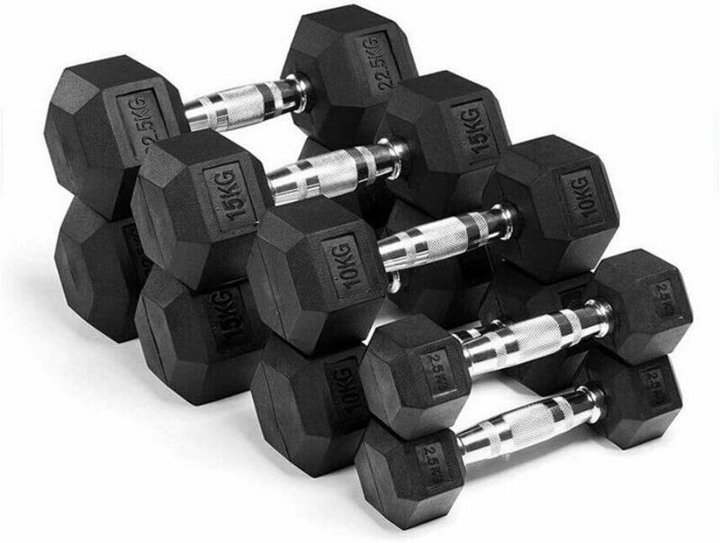 Mancuernas Hexagonales WellFit (1-50KG) | Calidad Premium