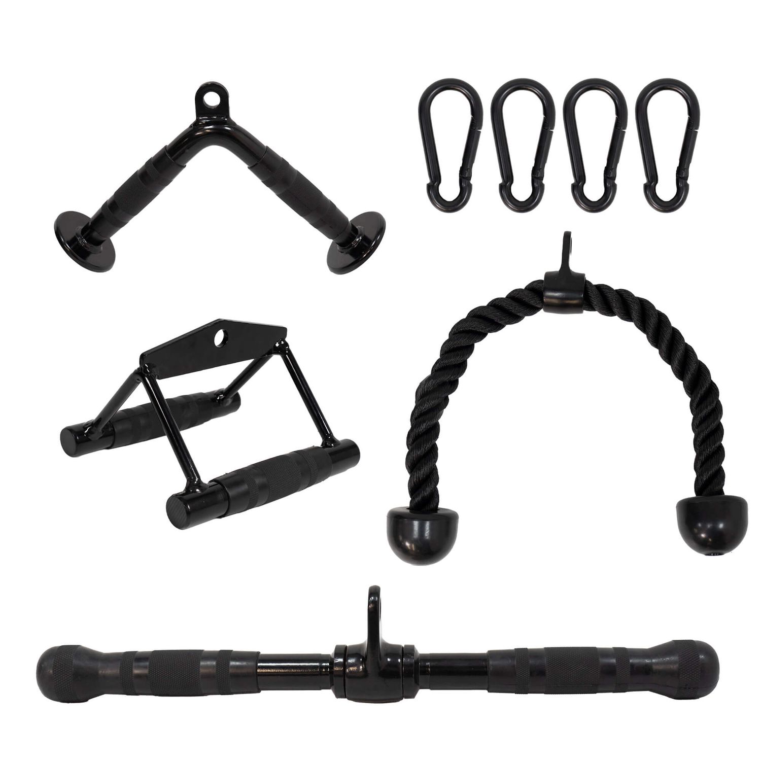 Kit Gimnasio Agarres Poleas Bíceps Tríceps Espalda