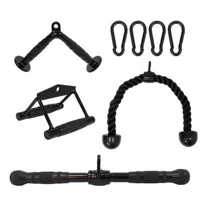 Kit Gimnasio Agarres Poleas Bíceps Tríceps Espalda