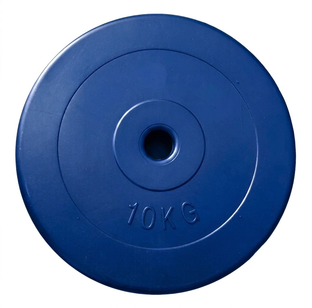 Disco de Pesas 10 kg 28 mm Musculación Fitness con Recubrimiento de Vinilo Reacondicionado