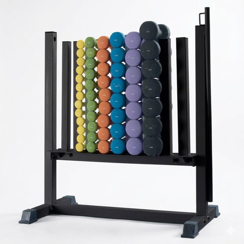 Soporte Mancuernas Vinilo Profesional Negro Soporte Mancuernas Vinilo Profesional Negro