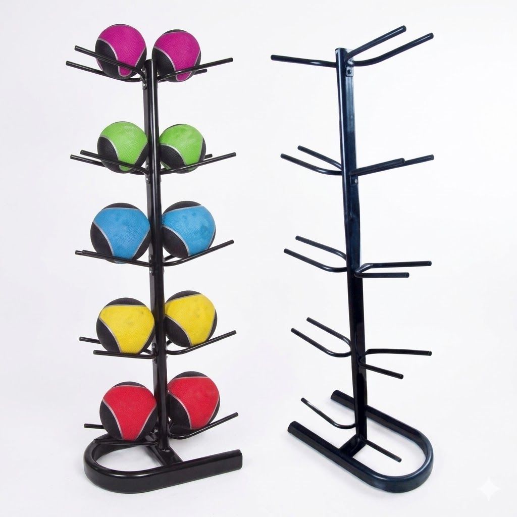 Soporte 10 Balones Medicinales Negro