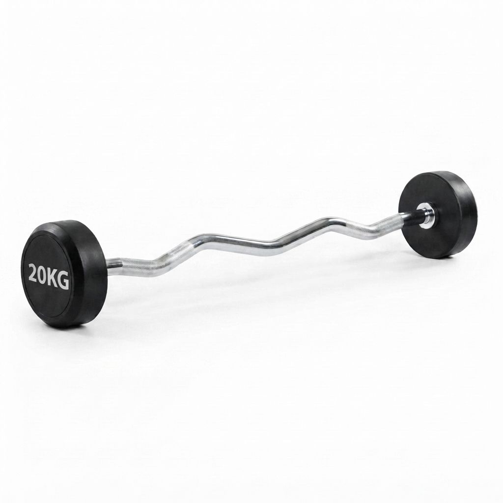 Barra de Pesas Curvada o Z Montada 20 kg Musculación Fitness