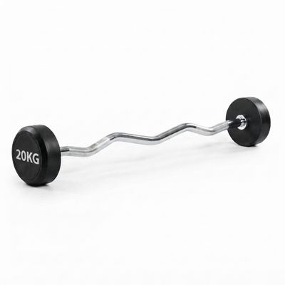 Barra de Pesas Curvada o Z Montada 20 kg Musculación Fitness