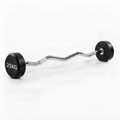 Barra de Pesas Curvada o Z Montada 25 kg Musculación Fitness