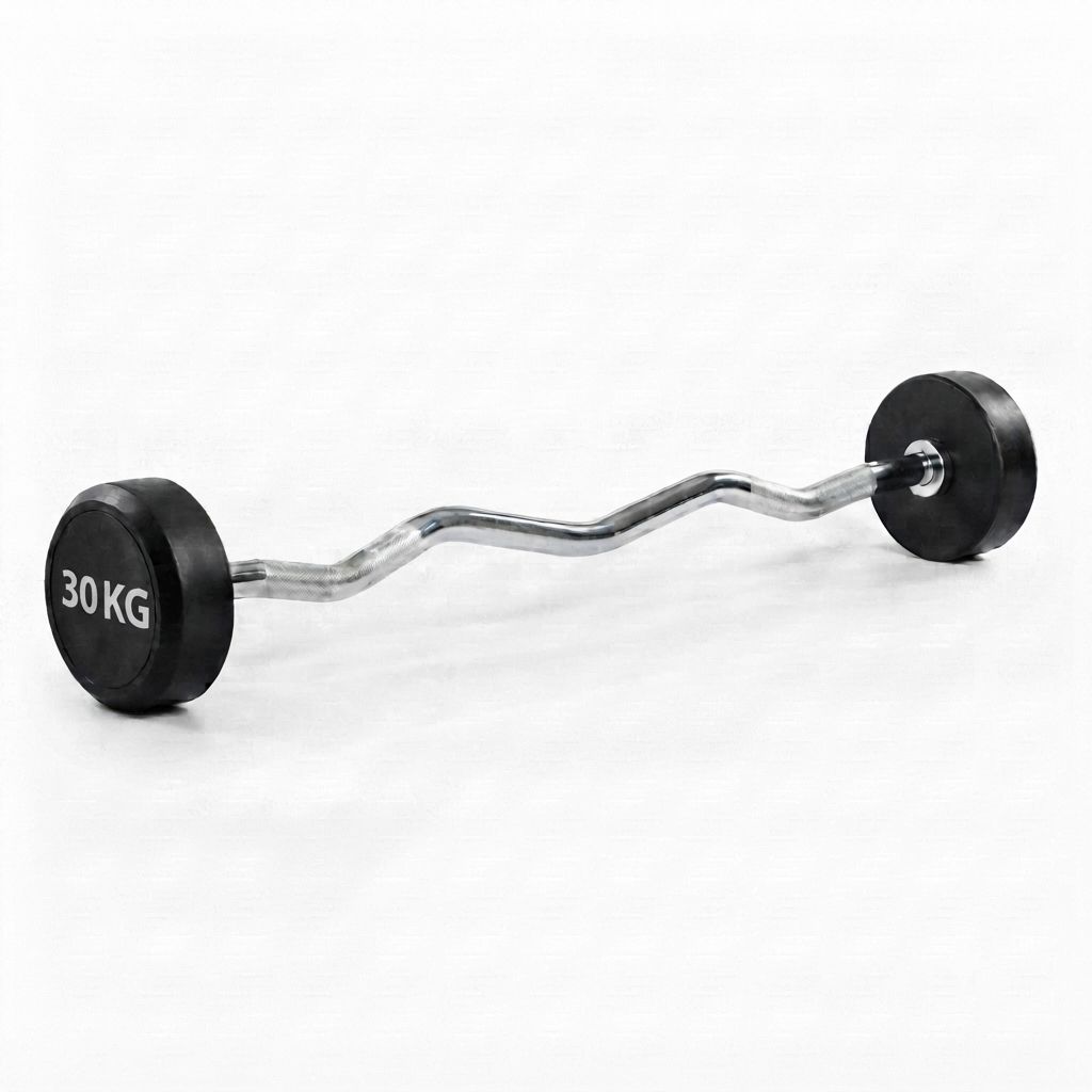 Barra de Pesas Curvada o Z Montada 30 kg Musculación Fitness