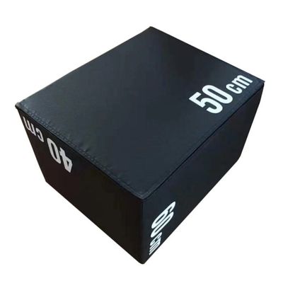 Cajón de Salto Pliométrico de Foam 40 x 50 x 60 cm cm Cross Training 15 kg Negro